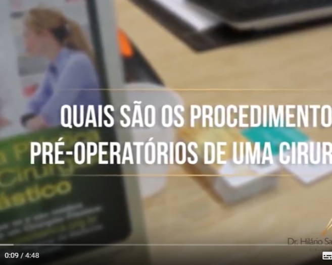 PROCEDIMENTOS PRÉ OPERATÓRIOS